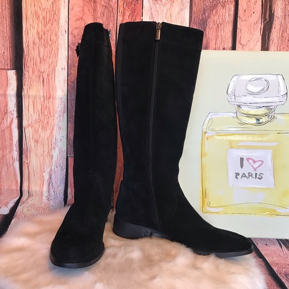 Aquatalia Marvin K. black suede tall boots u.s. Size 10 - Picture 1 of 11